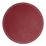 Go Handmade TaskeKurve Base, PU læder, Rund, 30 cm 22405 Hindbær