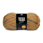 Mayflower Sock Yarn Universe Sirius 01 Grøn/Mørkegrøn/Karry/Rust
