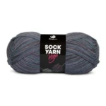 Mayflower Sock Yarn Universe Vega 02 Støvet Blå/Mørkeblå/Skifer/Petroleum