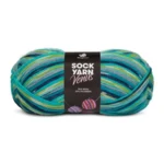 Mayflower Sock Yarn Universe Venus 05 Turkis Grå/Lyseblå/Turkis/Lime/Navy