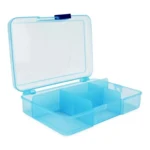 Plastboks med låg Blå 14,5 x 10 cm, 5 rum