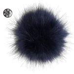 Go Handmade Pompon m. trykknap, 10 cm 17270 Mørkeblå