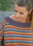 1804 Stribet sweater i fire farver