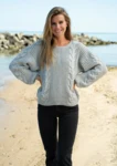 1809 Sweater med fletning