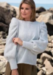 1816 Sweater med rynkede ærmekupler
