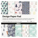 Designpapir i blok Jul Lyseblå