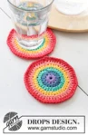 0-1486 Rainbow Coaster by DROPS Design