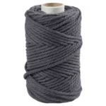 Macramé-reb 4 mm Grå