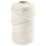 Macramé-reb 4 mm Råhvid