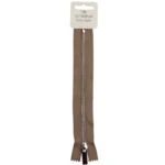 Go Handmade Lynlås Metal Beige, 20 cm, Sølv