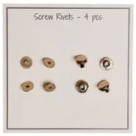 Go Handmade Skruenitter 6mm, 4 stk, Guld