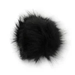 Pompon Akryl, 12 cm Sort