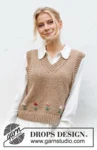 222-42 May Flowers Vest by DROPS Design