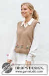 222-42 May Flowers Vest by DROPS Design