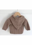 96250 - Hættetrøje med snoninger - Baby (3 mdr. - 6mdr.) - DK