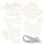Masker, dyr, Hvid 100 stk
