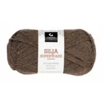 Gjestal Silja Superwash 387 Mørk brun meleret