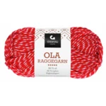 Gjestal Ola Raggegarn 709 Rød/natur mouliné