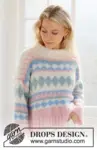 231-60 Berries and Cream Sweater by DROPS Design