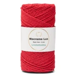 LindeHobby Macrame Lux, Rope Yarn, 2 mm  10 Rød