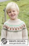 47-18 Reindeer Dance Sweater by DROPS Design