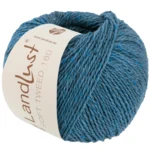 Lana Grossa Landlust Soft Tweed 180 129 Turkisblå meleret