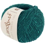 Lana Grossa Landlust Soft Tweed 180 130 Petrolgrøn meleret
