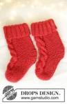 242-68 Jolly Cable Slippers by DROPS Design