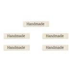 LindeHobby Handmade Label, Lang Natur, sort, Harnet Serif