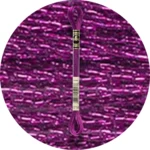 DMC Mouliné Light Effects E718 Metallisk rosemagenta