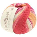 Lana Grossa Landlust Die Sockenwolle 111 Vinrød/Lyng/Brunorange/Lys beige/Magnolia/Pink