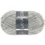 Lana Grossa Meilenweit 100 Tweed 110 Gråmeleret