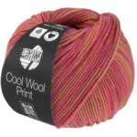 Lana Grossa Cool Wool Print 840 Sandgul/Erika/Orkidérosa