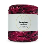 LindeHobby Inspire Print 141 Rød med blomster