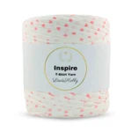 LindeHobby Inspire Print 05 Hvid med lyserødt tryk