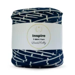 LindeHobby Inspire Print 35 Mørkeblå med hvidt tryk