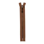 KK Fast Lynlås Antik Messing 4 mm 17 cm 008 Lysebrun