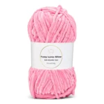 LindeHobby Fuzzy Chenille Silver Lurex 14 Mørk lyserød