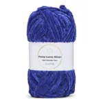 LindeHobby Fuzzy Chenille Silver Lurex 26 Saxblå