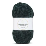 LindeHobby Fuzzy Chenille Silver Lurex 19 Mørkegrøn nefrit