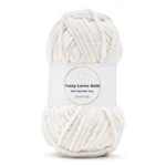 LindeHobby Fuzzy Chenille Gold Lurex 01 Hvid