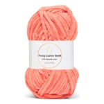 LindeHobby Fuzzy Chenille Gold Lurex 33 Mørk laks