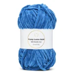 LindeHobby Fuzzy Chenille Gold Lurex 36 Blå