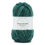 LindeHobby Fuzzy Chenille Gold Lurex 46 Andegrøn