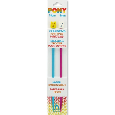Pony Børne strikkepindesæt, 18 cm