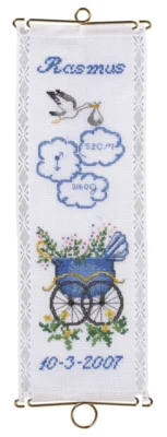 Broderikit Dåb Rasmus 12 x 35 cm m/5188/12