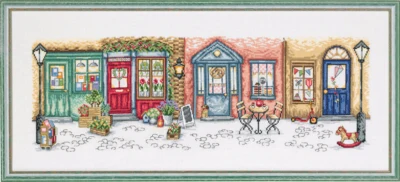 Broderikit Butiksgaden 71 x 30 cm