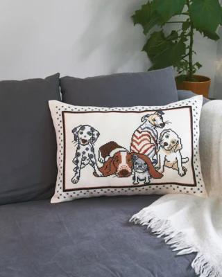 Broderikit Hundepuden 58 x 40 cm
