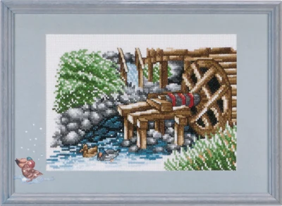 Broderikit Vandmøllen incl. PP2313 29 x 20 cm