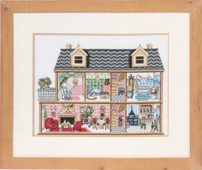 Broderikit Antikt dukkehus R5488/00 39 x 32 cm